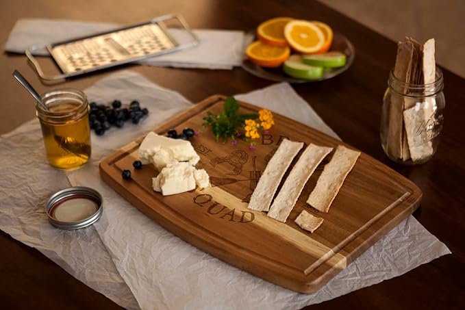 PICNIC TIME Disney Hocus Pocus Sanderson Sisters Ovale Acacia Cutting Board Serving Board Charcuterie Cheese Board with Juice Groove Halloween Kitchen Decor Gift, (Acacia Wood)