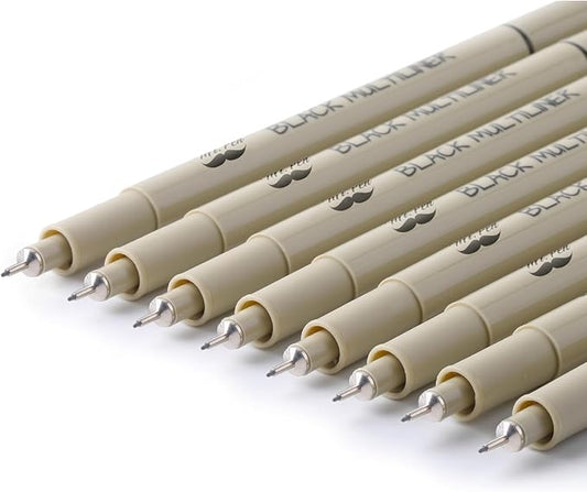 Mr. Pen- Drawing Pens for Artists, 0.25mm, 8Pack, Black, Artist pens, Micro Pens for Drawing, Ink Pens for Drawing, Sketch Pens, Micro Pen, Fineliner Pens, Bible Journaling Pens, Fine Point, Bible Pen