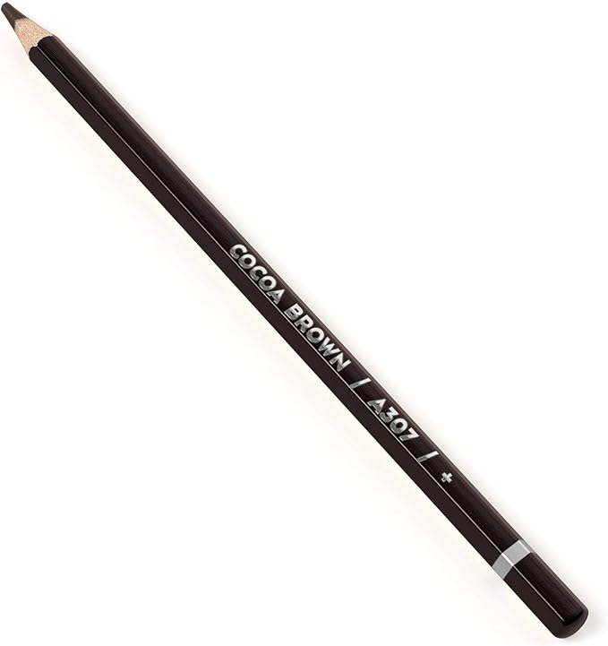 Arteza Professional Watercolor Pencils, Pack of 3, А307 Cocoa Brown, Water-Soluble Pencils for Coloring, Blending, Layering & Watercolor Techniques