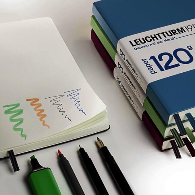 LEUCHTTURM1917 - 120G Special Edition - Medium A5 Ruled Hardcover Notebook (Forest Green) - 203 Numbered Pages with 120gsm Paper