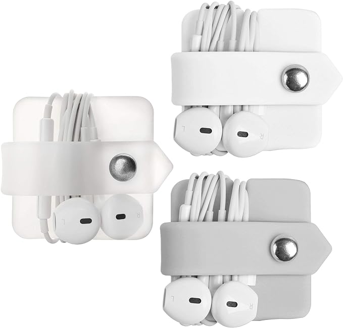 Cord Organizer Earbuds Holder Earphone Wrap Earphones Organizer Headset Headphone Earphone Wrap Winder Cord Manager Cable Winder Set of 3