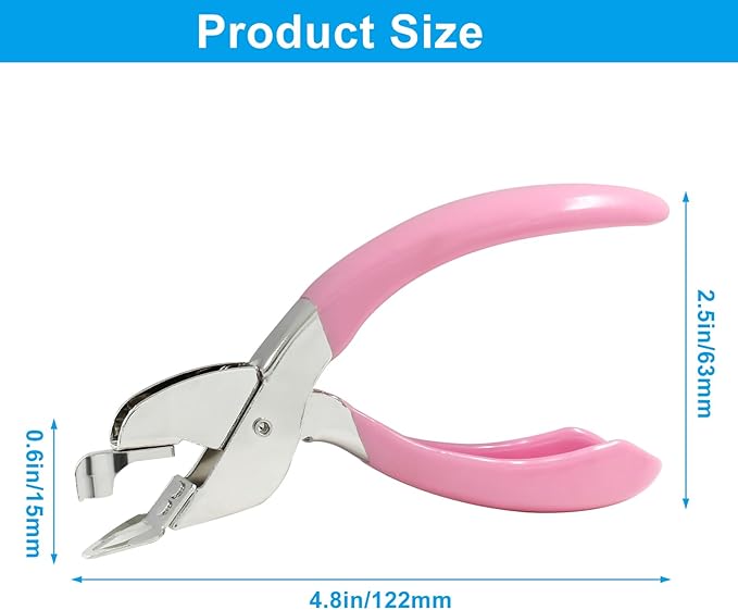 Waziaqoc Staple Removers, Office Staple Remover Tool for Office Heavy Hand Staple Pin Pull, Pink