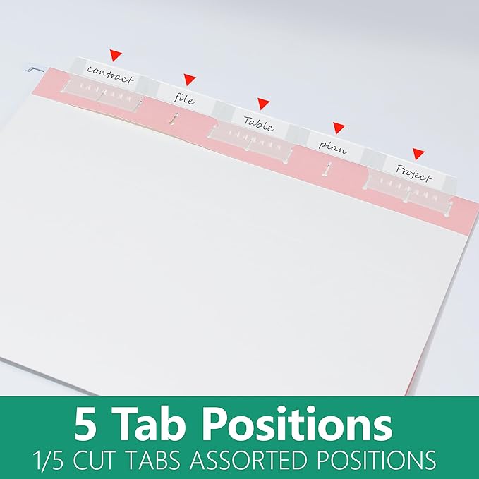 Pink File Folder,6 Pack Reinforced Letter Size Colored Hanging Folders with Heavy Duty,Designed for Bulky Files,Medical Charts,Assorted Colors