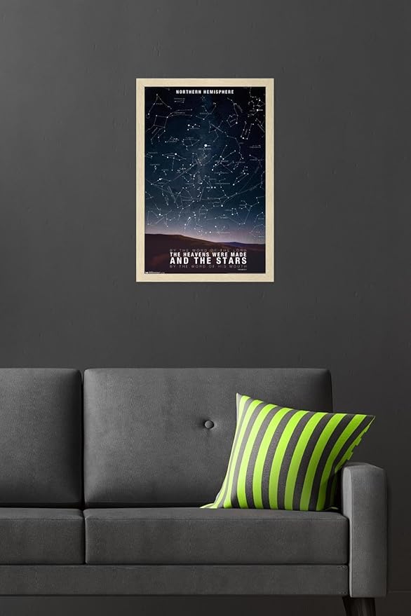 The Stars Wall Poster, 22.4L" x 14.7W", Blonde Framed Version