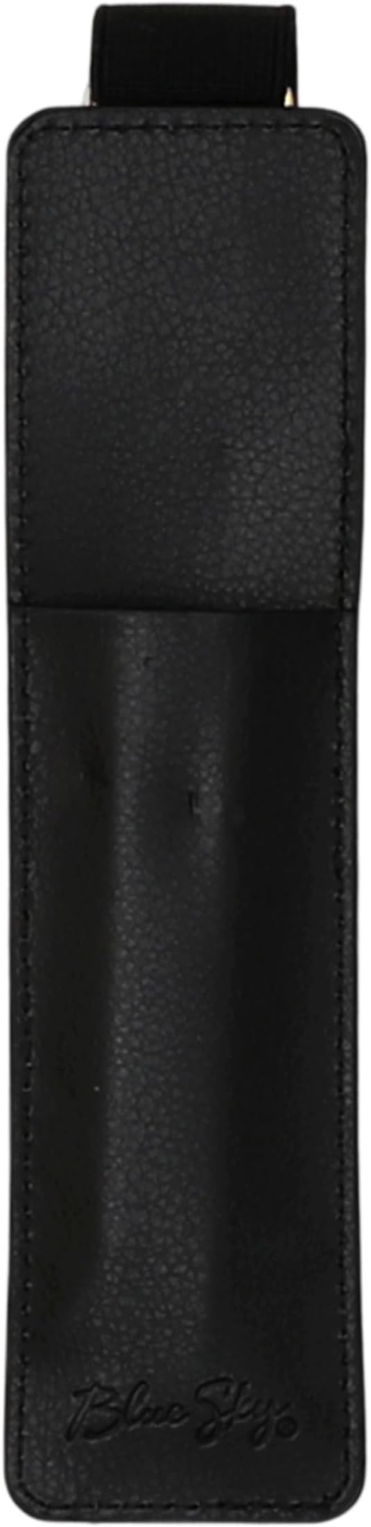Blue Sky Pen Holder with Adjustable Elastic Bungee, 1.8" x 7.2", Faux Leather, Undated, Stitched Design, Fits Journals, Notebooks, Planners, and Sketchbooks (Black)