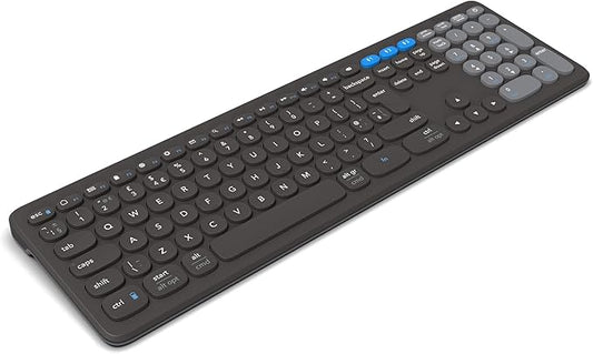 ZAGG Pro Keyboard 17 - Full-Size Wireless Charging Desktop Keyboard - Multi-Device Pairing - Compatible with Windows, macOS, iOS, Android, ChromeOS - Ergonomic Design for Efficient, Comfortable Typing