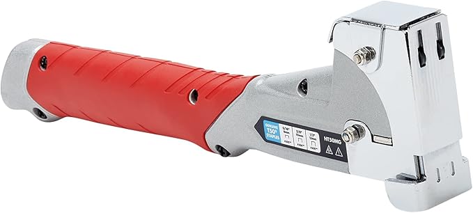 Arrow HT50MG Heavy Duty Magnesium Hammer Tacker Kit for Insulation, Housewrap, Roofing Underlayment and Flooring
