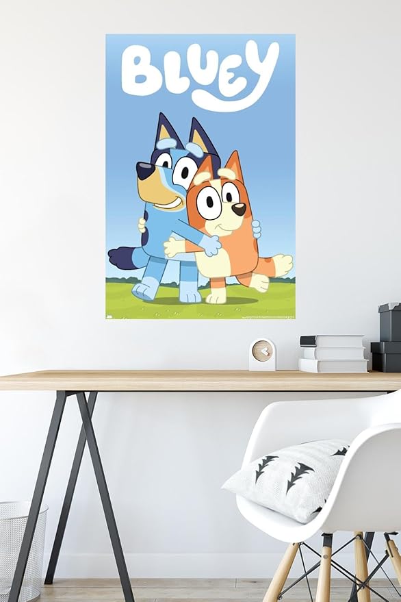 Bluey - Hug Wall Poster, 34L" x 22.4W", Unframed Version