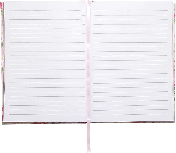 Laura Ashley Premium Hardcover Writing Journal | 256 Lined Pages | Elegant Floral Design | Perfect for Diaries, Notes, and Gift Giving (Hot Pink - A5-6-x-8 Inches)