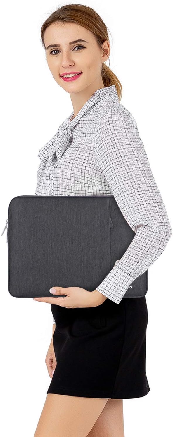 MOSISO Laptop Sleeve Bag Only Compatible with MacBook 12 inch with Retina Display A1534 2017/2016/2015 Release, Polyester Vertical Case with Pocket, Space Gray