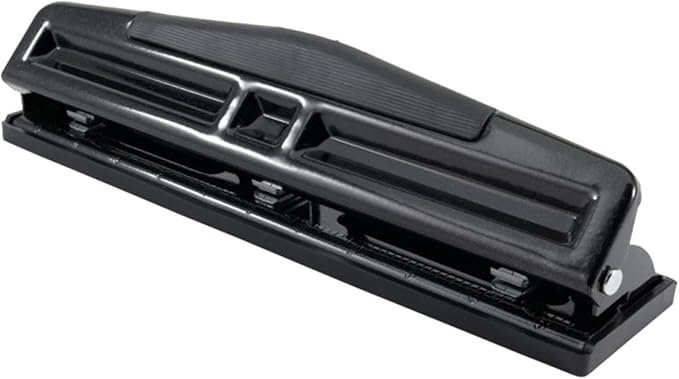 Office Depot(R) 3-Hole Adjustable Punch, Black