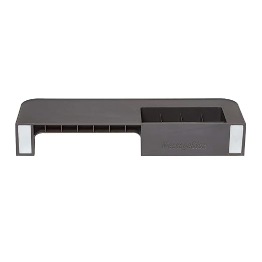 ECR4Kids 8 Slot Magnetic Dry Erase Marker Holder Caddy in Grey for Whiteboards and Glassboards