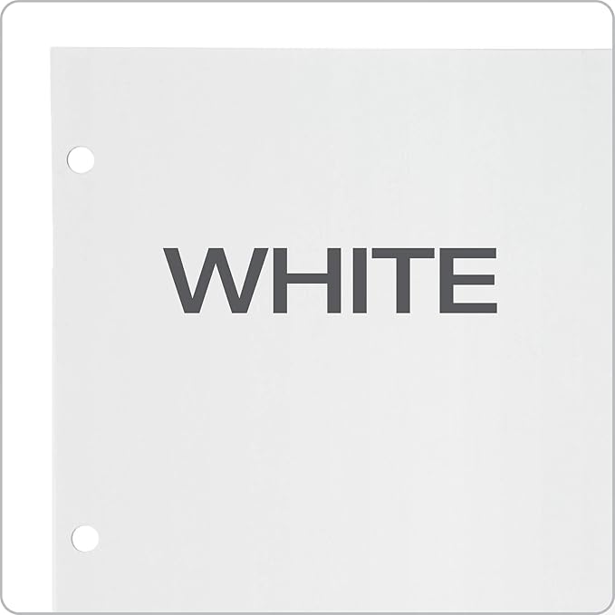 Oxford Binder Dividers for 3 Ring Binders, 10 Pack, 8-Tab Dividers, Write On Tabs, White Paper, 80 Total