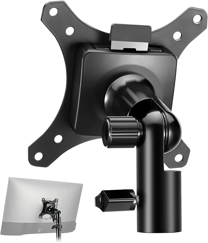 NEEWER Monitor Mount Adapter with Quick Release VESA Mount, 270° Adjustable Metal 5/8" C Stand Light Stand Adapter for Impact Screen Outdoor TV up to 17-32", Max Load 17.5lb/8kg, MA010