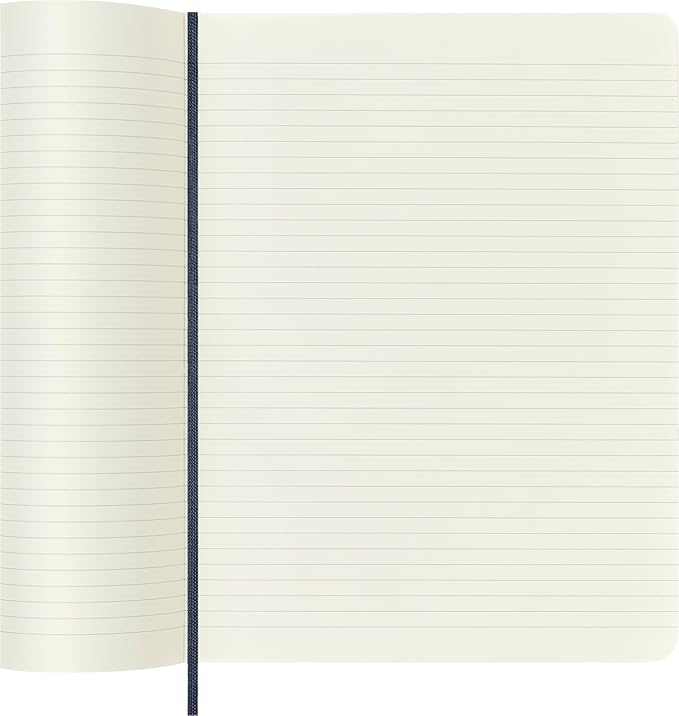 Moleskine Classic Notebook, Soft Cover, XL (7.5" x 9.5") Ruled/Lined, Sapphire Blue, 192 Pages