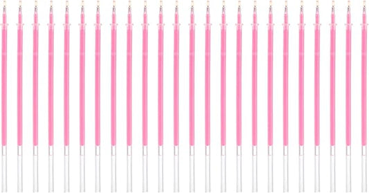 PATIKIL 0.5mm Gel Pens Refills, 24 Pack Glitter Gel Pens Sparkle Metallic Ink Fine Point Colored Refill Set for Adults Coloring Books Journaling Scrapbooking Art Drawing, Pink