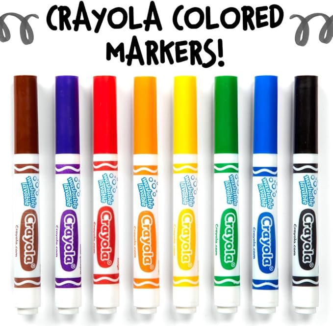 Crayola® Washable Broad Line Markers, Yellow, Pack of 12 Markers