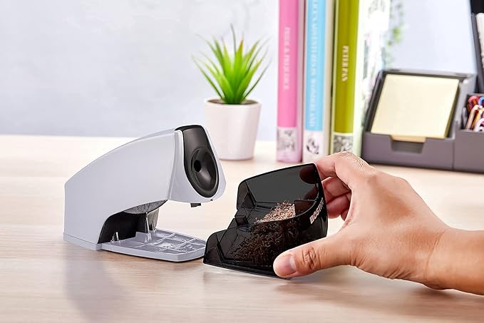 Bostitch Electric Pencil Sharpener, Heavy Duty HHC Cutter Tech, Stall-Free Motor, High Capacity Tray, for Office or Classroom, Silver