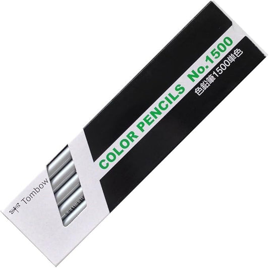 Tombow Colored Pencils, 1500 Solid Color, Silver, Dozen 1500-35