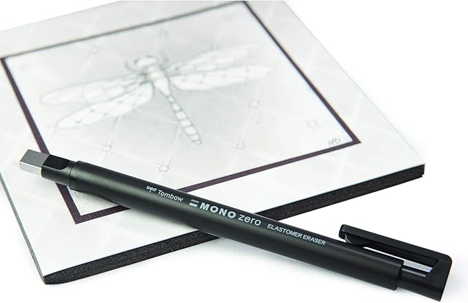 Tombow Holder Eraser, Mono Zero Square Shapre Black (EH-KUS11)