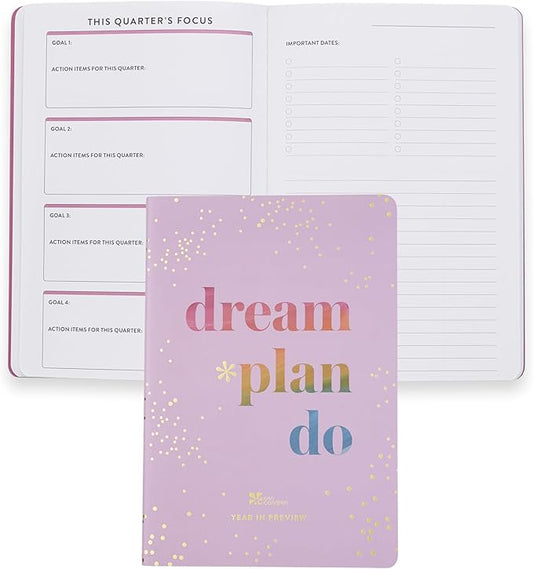 Erin Condren Year in Preview Petite Planner| Small Yearly and Monthly Goal-Setting Planner, Slim and Portable Goal Planner, Journal, and Productivity Tracker in One
