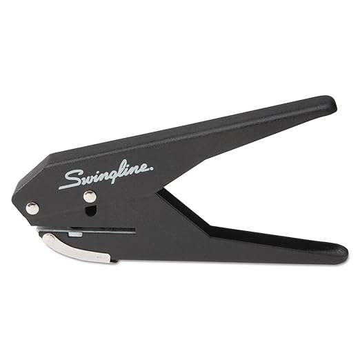 Swingline 1 Hole Punch, 20 Sheet Capacity Hole Puncher, Low Force Plier Paper Punch, Black & Silver (74017) (Pack of 6)