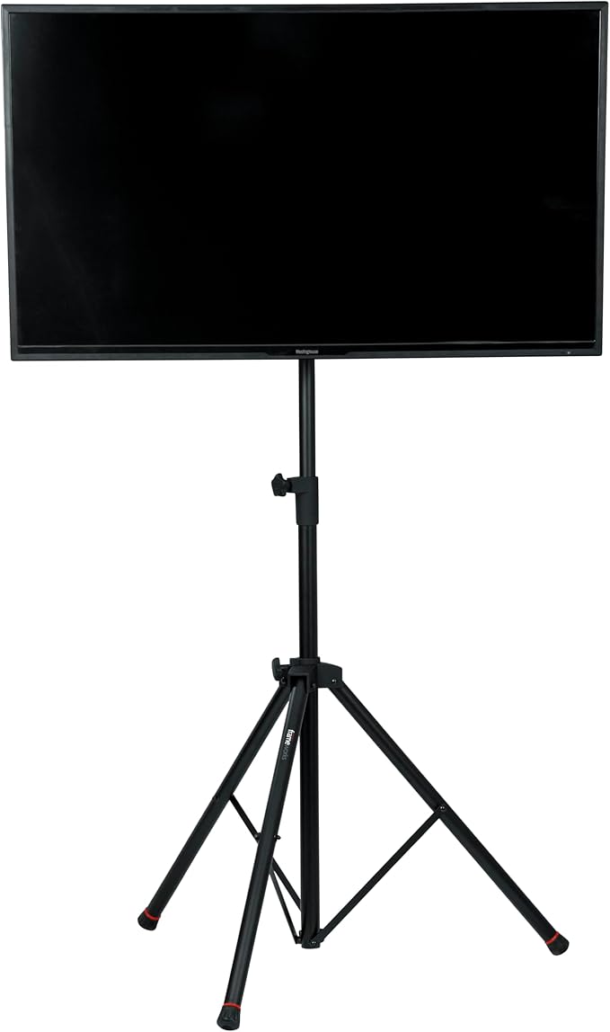 Gator Frameworks Deluxe Adjustable Tripod LCD/LED TV Monitor Stand with Lift Piston, Fits Screens up to 48" (GFW-AV-LCD-2)