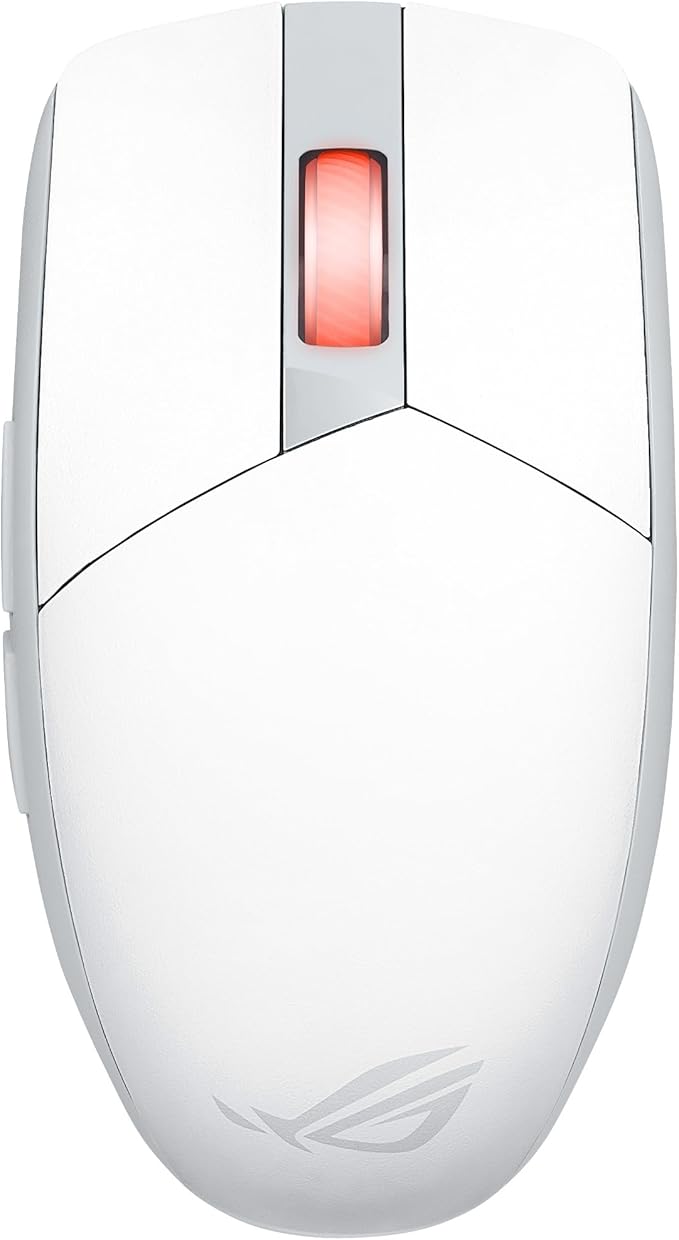 ASUS ROG Strix Impact III Wireless Gaming Mouse, 57 G Lightweight, 36K DPI Sensor, Bluetooth & 2,4GHz RF, ROG SpeedNova, Up to 618hrs Battery Life, Replaceable Switches, ROG Omni Receiver, White