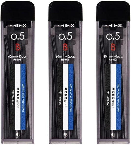 Tombow MG ECG-320 Sharp Lead, 0.02 inch (0.5 mm), B (Double Guide Case with Single Draw/Bulk), MONO Mono Graph