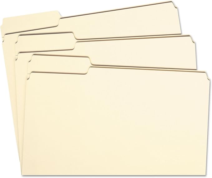 Smead File Folder, 1/3-Cut Tab, Left Position, Letter Size, Manila, 100 per Box (10331)