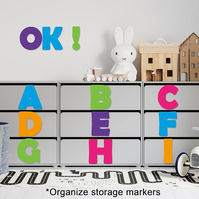150 PCS Large 6" Font Letters and Punctuation Set, Colorful Classroom Alphabet Cutout for Bulletin Board Display Home School, A Great Helper to Inspire Students' Learning Interest