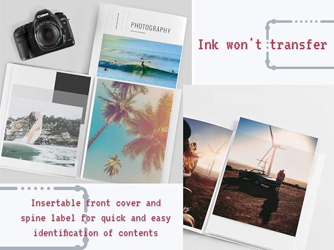1InTheOffice Presentation Book with Sheet Protectors, Clear Cover Presentation Book, White 8.5 x 11, 24 Sleeves