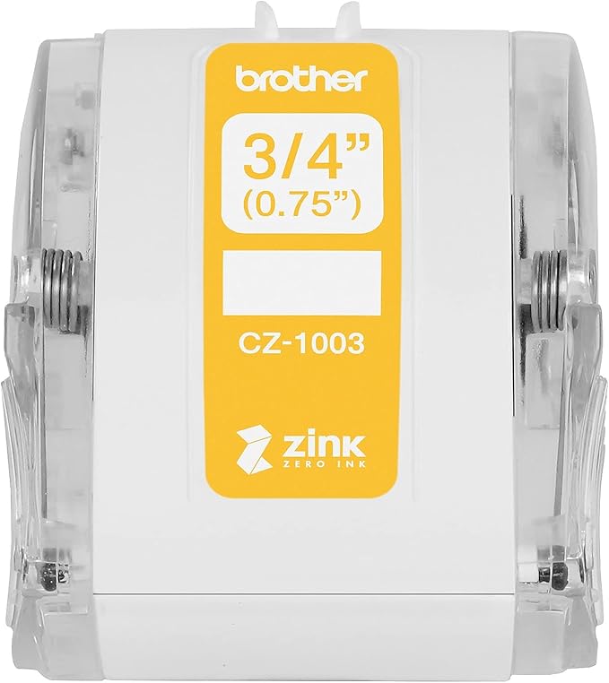 Brother Genuine CZ-1003 Roll Cassette for Thermal Color Label Printers, Width: 0.7 inches (19 mm) / Length: 16.4 ft (5 m) Compatible Model Number: VC-500W