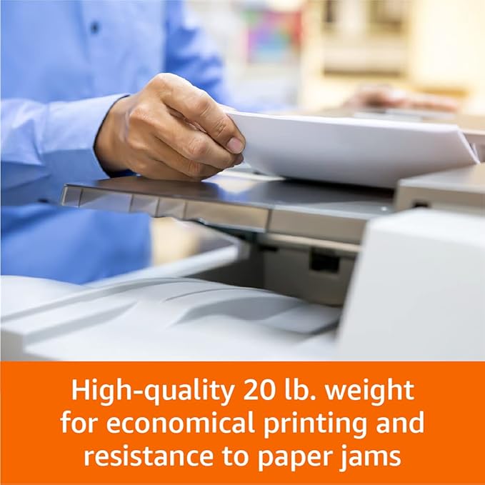 Amazon Basics 30% Recycled Multipurpose Copy & Print Paper, 8.5 x 11 Inches, 20 lb Weight, 92 Bright, White, FSC Certified, 5000 Sheets (10 Reams)