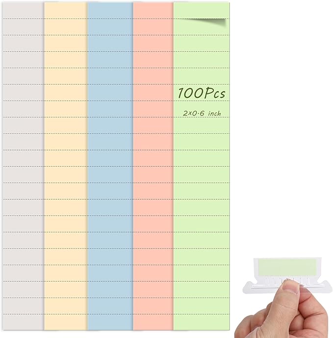100 Pcs Hanging File Folder Tab Inserts 2 Inch Colored Blank File Tab Hanging File Folders Labels Paper Inserts Thick 300Gsm Cardstock for 2 Inch Hanging Folder Tab