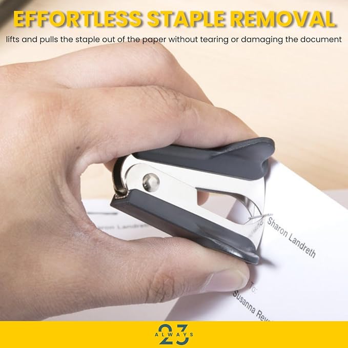 Always23 Staple Remover 3 Pack, Jaw Style- Effortlessly Remove Staples with Precision - Ergonomic Staple Puller Tool - Office and School Essential