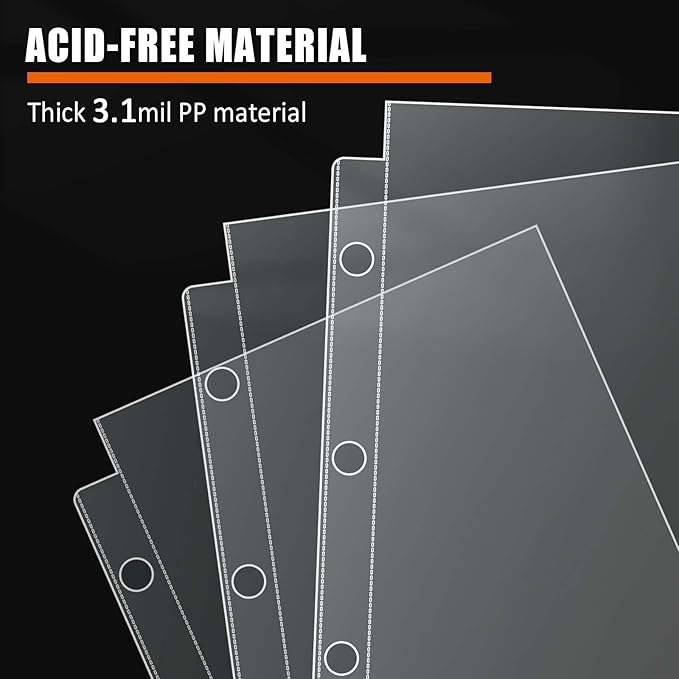 Page Protectors for Broadway Play Program and Theater Programs, 50 Sheet Protectors, Fit 5.5 x 8.5 Programs from Mid 1980s to Modern, Binder Sleeves