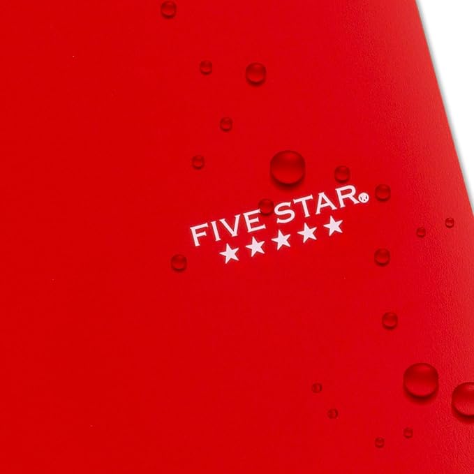 Five Star Spiral Notebook Plus Study App, 1 Subject, College Ruled Paper, 100 Sheets, 8-1/2" x 11", Fire Red (72053)