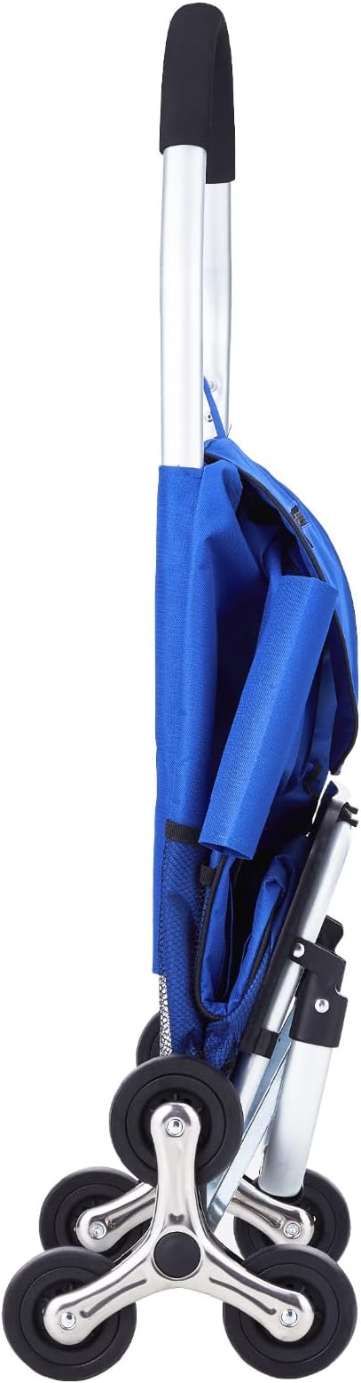 VEVOR Stair Climber Cart, 36L Capacity, Grocery Cart Laundry Stair Climbing Handcart with 6 Wheels & Oxford Cloth Bag, Foldable Stair Climber Hand Truck for Grocery Laundry Climbing
