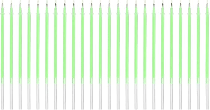 PATIKIL 0.5mm Gel Pens Refills, 24 Pack Glitter Gel Pens Sparkle Metallic Ink Fine Point Colored Refill Set for Adults Coloring Books Journaling Scrapbooking Art Drawing, Green