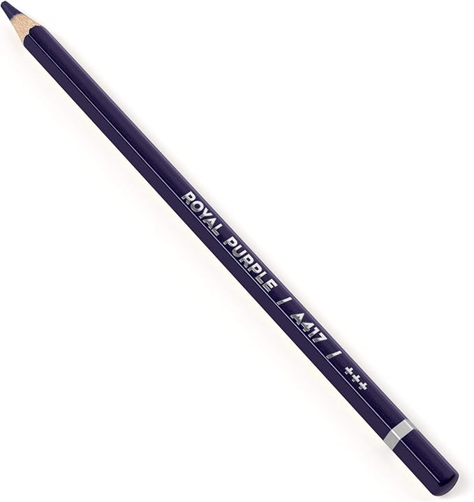 ARTEZA Professional Watercolor Pencils, Pack of 3, A417 Royal Purple, Water-Soluble Pencils for Coloring, Blending, Layering & Watercolor Techniques