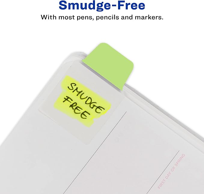 Avery Mini Ultra Tabs, 1" x 1.5", 2-Side Writable, Assorted Pastel Colors, 40 Repositionable Tabs (74761)