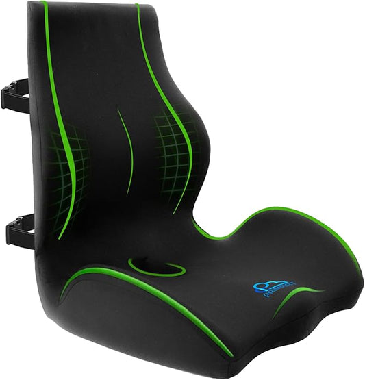 Ergonomic Memory Foam Seat Cushion for Office Chair, Car Seat, Dining, Gaming Chair & Wheelchair, Full Back & Lumbar Support Pillow One Piece, Back Pain Relief, Coccyx, Tailbone & Sciatica Pain Relief