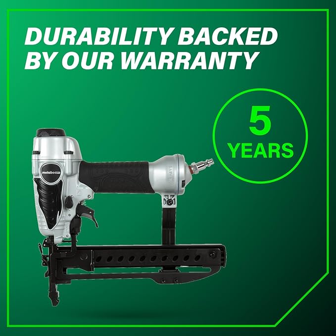 Metabo HPT Narrow Crown Stapler, Pro-Preferred Pneumatic Power Nailers, Finish Stapler for Furniture & Cabinetry, Lightweight Trim Tool, Ergonomic Design, 18 Gauge, 1/2″ to 1-1/2″ Staples, N3804AB3