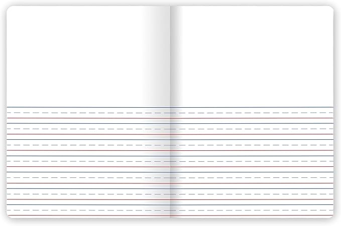 Mead Primary Journal, Half Page Ruled, Grades K-2, 7-1/2" x 9-3/4", 100 Sheets, Red (489903-ECM)