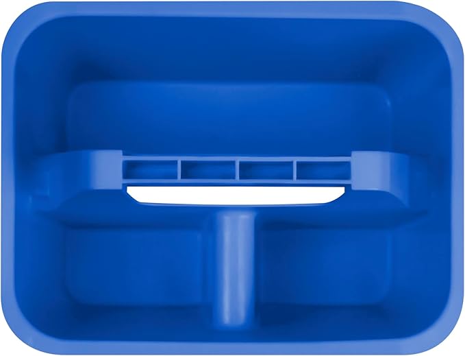 Storex Mini Classroom Caddy, Multipurpose Classroom Organizer with Handle, Blue, 12-Pack (01062U12C)