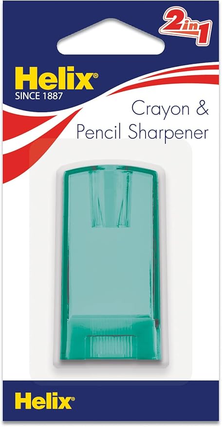 Helix Pencil & Crayon Canister Sharpener, Assorted Colors (37112)