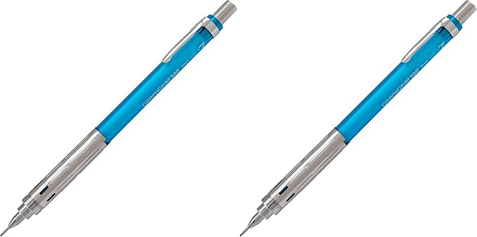 Pentel Arts GraphGear 300 Mechanical Pencil, (0.7mm), 2-Pack, Blue Barrel (PG317TSPABP)
