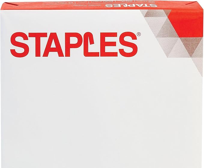 Staples Copy Paper, 8 1/2" x 14", Ream, For Office, School & Home, For Office, School & Home