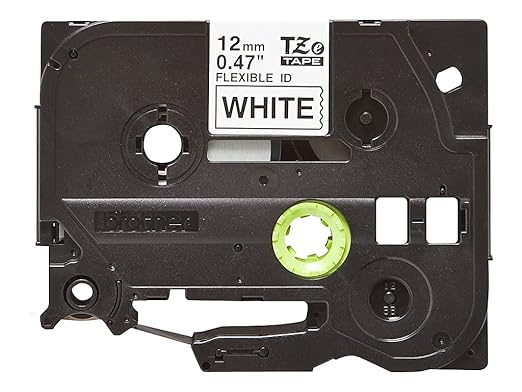 Brother Tzefx231 Tze Flexible Labeling Tape, 1/2-Inch X 26-1/5 Ft, Black On White